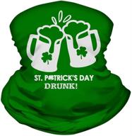 🍀 hinature st. patrick's day neck gaiter - unisex elastic scarf for uv sun protection logo