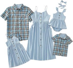 img 4 attached to 👗 Mumetaz Matching Outfits Sundresses for Girls' Clothing