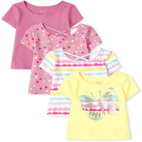 img 1 attached to 👕 4 набора стандартных майек для девочек-малышек от The Children's Place.