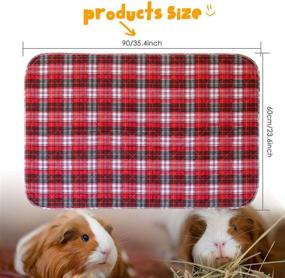 img 3 attached to 🐹 BWOGUE 2 Pack Washable Guinea Pig Cage Liners - Reusable Waterproof Anti-Slip Pee Pads - Super Absorbent Bedding for Guinea Pigs, Hamsters, Rabbits, and All Small Animals
