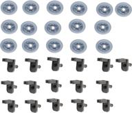 🔧 wd12x10136 wd12x10277 dishwasher wheels - compatible with ge profile lower rack kit - set of 16pc studs and 16pc rollers логотип