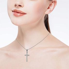 img 2 attached to Sea Ice Sterling Crucifix Necklace