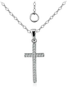img 4 attached to Sea Ice Sterling Crucifix Necklace
