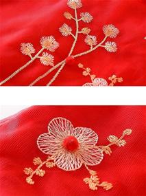 img 1 attached to 🌸 LittleSpring Chinese Dress: Exquisite Flower Embroidery Elevates Girls' Clothing Collection