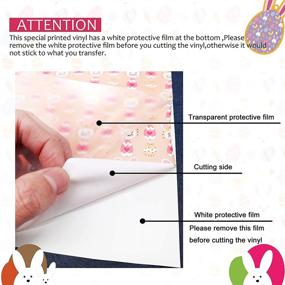 img 2 attached to 🐰 KINGSOW Heat Transfer Vinyl Bundle: 9 Pack Pastel Pink 12x10 Inch HTV Sheets with Rabbit Pattern for Valentine's Day – Ideal for Iron-on T-shirts/Cricut Silhouette Cameo Machine on Fabrics