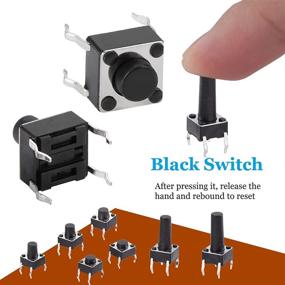 img 1 attached to 💪 Efficient and Durable: OCR 180Pcs Tactile Momentary Switches Assortment for Seamless Switching