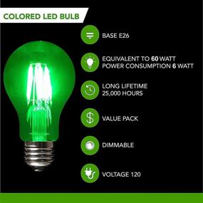 img 3 attached to 💡 SleekLighting 6W Filament Colored Dimmable Bulb