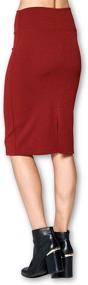 img 2 attached to Effortless Elegance: Women's Stretch Office Pencil Skirts in 3X-Large Size
