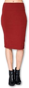 img 4 attached to Effortless Elegance: Women's Stretch Office Pencil Skirts in 3X-Large Size