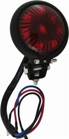 img 3 attached to Фара заднего хода FATECIM черная/красная с светодиодами (стоп-сигнал) для Harley, Чоппера, Боббера, Кафе Рейсера БАЙК - Хвостовой задний свет в стиле Бэйтс