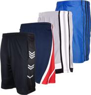 🏀 enhanced performance: 4 pack high energy long basketball shorts for men - ideal for sports, fitness, and exercise! logo