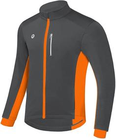 img 4 attached to 🧥 Przewalski Men's Winter Thermal Cycling Jacket - Windproof, Breathable, Reflective Softshell Windbreaker for Running and Biking