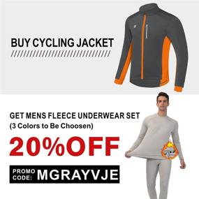 img 1 attached to 🧥 Przewalski Men's Winter Thermal Cycling Jacket - Windproof, Breathable, Reflective Softshell Windbreaker for Running and Biking