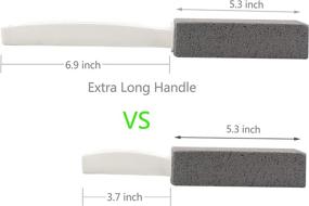 img 3 attached to Pumice Stone for Toilet Cleaning - Extra Long Handle - 2 Pack by Comfun