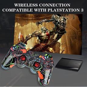 img 2 attached to PS-3 Controller Wireless 2 Pack - Double Shock Gamepad Compatible for Play-Station 3