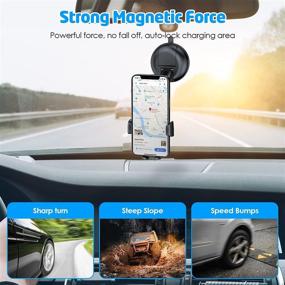 img 2 attached to 📱 Universal Car Phone Holder by WixGear - Dashboard Mount with Curved Design and 360 Degree Rotation, Compatible with All Cell Phones - Includes Suction Cup for Easy Installation