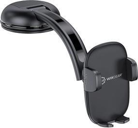 img 3 attached to 📱 Universal Car Phone Holder by WixGear - Dashboard Mount with Curved Design and 360 Degree Rotation, Compatible with All Cell Phones - Includes Suction Cup for Easy Installation