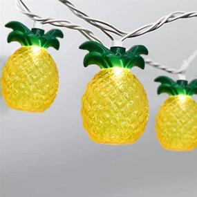 img 4 attached to 🍍 Vibrant Pineapple String Lights: 8.5Ft, 10 Incandescent Lights, Tropical Beach Themed Décor, UL Listed for Indoor/Outdoor Use