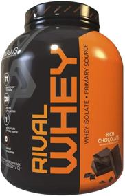 img 3 attached to Rivalus Rivalwhey – Богатый шоколад, 5 фунтов: Протеин изолят топ-класса, чистый пищевой профиль, ВСАА, отсутствие запрещенных веществ, произведено в США.