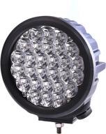 🚗 primelux waterproof 7-inch off road led driving light - 12600 lumens, perfect for off-road vehicles, agriculture atv, utv & golf cart - waterproof ip67, black ring - pack of one logo