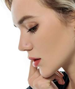 img 3 attached to 💎 Women's Stainless Steel Labret Piercing Jewelry by Tornito - Enhance your Style