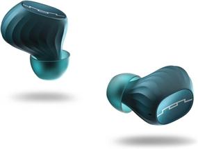 img 1 attached to SOL REPUBLIC Amps Air Teal: Totally Wireless Bluetooth Earbuds with Premium Sound and Secure Fit - Sweat & Rain Resistant, 2200mAh Phone Charger, Music & Siri Control, Ideal for Workouts (SOL-EP1190TL)