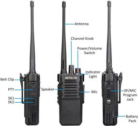 img 3 attached to 📻 Retevis RT29: Heavy Duty Two Way Radios with Long Range, High Power, Waterproof Mic & 3200mAh Battery (4 Pack)