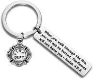 🔥 firefighter prayer keychain: a symbolic fireman graduation gift for those who brave the flames logo