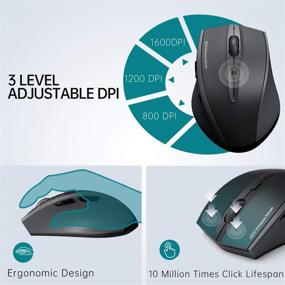 img 1 attached to 🖥️ UHURU Wireless Keyboard and Mouse Combo with Mouse Pad for Laptop/Desktop - Full Size, Long Battery Life