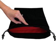 🎒 airx large black velvet drawstring storage pouch with red velvet lining - 11 x 13.5 inches - ideal for home organization, travel, gift packaging, makeup, jewelry, and game accessories. logo