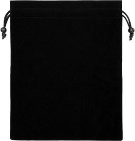 img 2 attached to 🎒 AirX Large black velvet drawstring storage pouch with red velvet lining - 11 x 13.5 inches - Ideal for home organization, travel, gift packaging, makeup, jewelry, and game accessories.