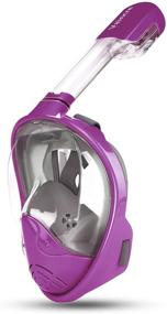 img 2 attached to 🤿 Vaincre 180° Full Face Snorkel Mask: Panoramic View, Anti-Fog & Anti-Leak, Adjustable Straps - Enhanced Visibility for Kids, Youth, and Adults