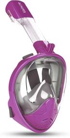 img 4 attached to 🤿 Vaincre 180° Full Face Snorkel Mask: Panoramic View, Anti-Fog & Anti-Leak, Adjustable Straps - Enhanced Visibility for Kids, Youth, and Adults