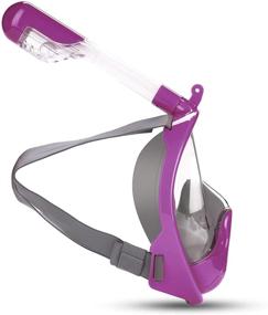 img 1 attached to 🤿 Vaincre 180° Full Face Snorkel Mask: Panoramic View, Anti-Fog & Anti-Leak, Adjustable Straps - Enhanced Visibility for Kids, Youth, and Adults