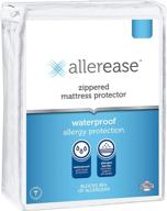 🛏️ waterproof twin mattress protector with allerease allergy protection, featuring zippered design logo