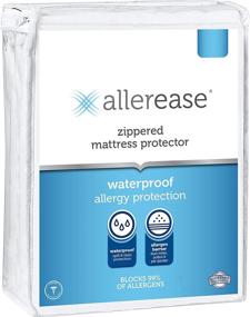 img 4 attached to 🛏️ Waterproof Twin Mattress Protector with AllerEase Allergy Protection, featuring Zippered Design