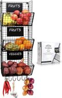 🧺 set of 3 wall mounted wire baskets for fruits, vegetables, potatoes and onion storage - granrosi логотип