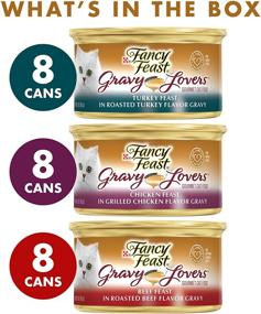 img 3 attached to 🐱 Purina Fancy Feast Gravy Lovers Poultry & Beef Feast Collection Wet Cat Food Variety Pack - 3 oz. Cans (Pack of 24)