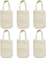 🎁 whitewrap wine tote bags - 6.5”x12.2”, 6-pack, natural - ideal gift bags for wedding or birthday occasions logo