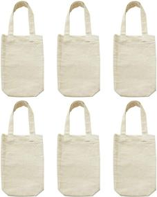 img 4 attached to 🎁 WHITEWRAP Wine Tote Bags - 6.5”x12.2”, 6-Pack, Natural - Ideal Gift Bags for Wedding or Birthday Occasions