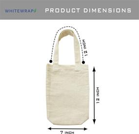 img 3 attached to 🎁 WHITEWRAP Wine Tote Bags - 6.5”x12.2”, 6-Pack, Natural - Ideal Gift Bags for Wedding or Birthday Occasions