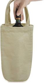 img 1 attached to 🎁 WHITEWRAP Wine Tote Bags - 6.5”x12.2”, 6-Pack, Natural - Ideal Gift Bags for Wedding or Birthday Occasions