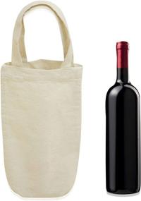 img 2 attached to 🎁 WHITEWRAP Wine Tote Bags - 6.5”x12.2”, 6-Pack, Natural - Ideal Gift Bags for Wedding or Birthday Occasions