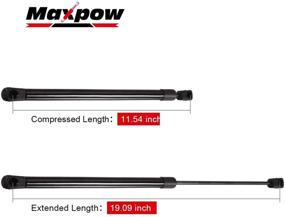 img 2 attached to 🚗 Maxpow 2pcs Rear Trunk Gas Charged Lift Support Compatible With Ford Mustang 1994-2004: PM2014 Trunk Lift Struts - Shock Absorbing Gas Struts for Enhanced Trunk Functionality