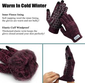 img 1 attached to Winter Touchscreen Gloves Screen Anti Slip Outdoor Recreation