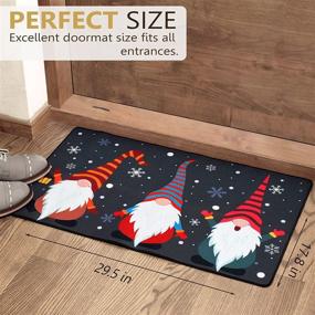 img 3 attached to 🎅 Linka Home Gnome Doormat: Festive 29.5”x17.8” Indoor/Outdoor Christmas Doormat with Non-Slip Rubber Backing and Washable Design - Perfect Christmas Decoration for Entrance Doors