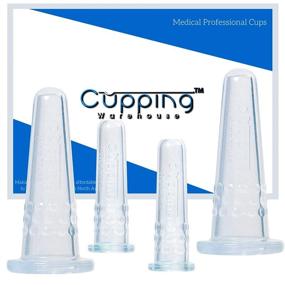 img 4 attached to 🌟 Cupping Warehouse Grip Classic 4 Piece Facial Cupping Set - Professional & Self Care Home Spa for Face, Eyes, Lips, Neck, Scars, Lymph, Sinus Drainage - Anti Aging, Wrinkle Reducing Massage Cupping Therapy Kit