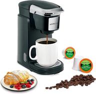 ☕️ mixpresso single cup coffee maker – personal single serve brewer machine, compatible with single-cups, quick brew technology, programmable features, one touch function – black logo