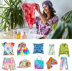 img 1 attached to 🎨 Tie Dye Kit for Kids and Adults - AGQ 18 Colors Fabric Dye Set, Handmade Creative Dye for Girls, Boys, and Groups - Textile Craft Arts, Shirt, Canvas Shoes, and T-Shirt Clothing DIY Party Supplies