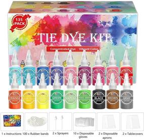 img 3 attached to 🎨 Tie Dye Kit for Kids and Adults - AGQ 18 Colors Fabric Dye Set, Handmade Creative Dye for Girls, Boys, and Groups - Textile Craft Arts, Shirt, Canvas Shoes, and T-Shirt Clothing DIY Party Supplies